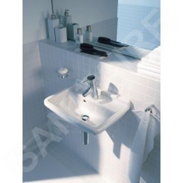 Duravit Starck 3 - Lave-mains 450x320 mm, avec un trou pour robinet, blanc 0750450000