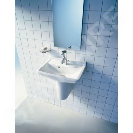 Duravit Starck 3 - Lave-mains 450x320 mm, avec un trou pour robinet, blanc 0750450000