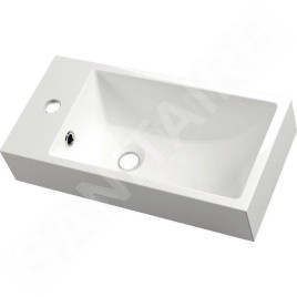 Sapho Small - Lavabo Ariana 500x100x250 mm, robinet à gauche, blanc SM012