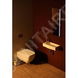Sapho Small - Lavabo Ariana 500x100x250 mm, robinet à gauche, blanc SM012