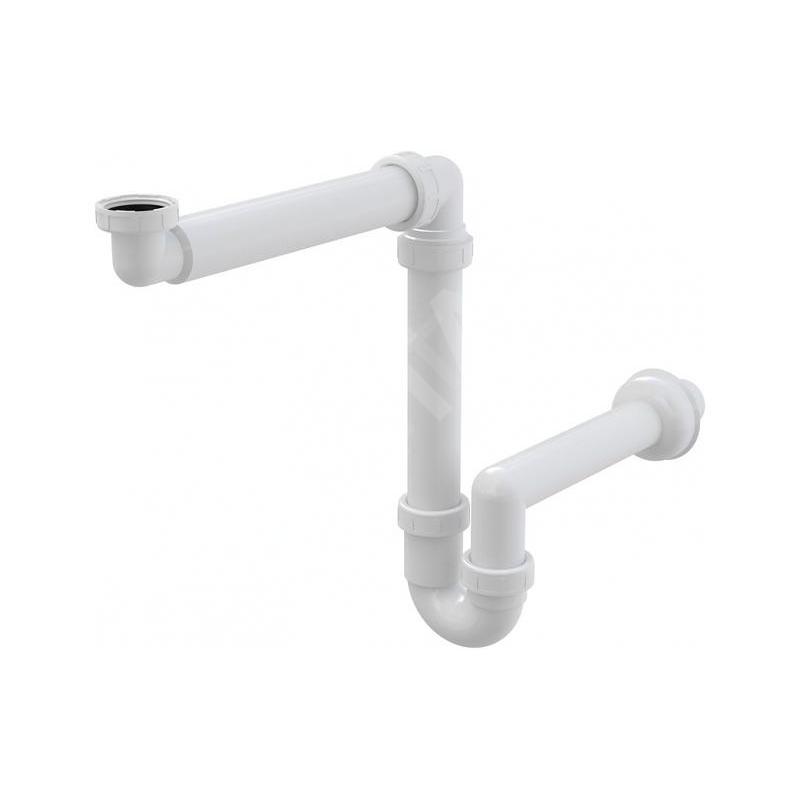 Alcadrain Siphons - Siphon de lavabo, diamètre 40 mm avec écrou de trop-plein, peu encombrant A434 Alcadrain Siphons - Siphon de lavabo, diamètre 40 mm avec écrou de trop-plein, peu encombrant A434
