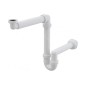 Alcadrain Siphons - Siphon de lavabo, diamètre 40 mm avec écrou de trop-plein, peu encombrant A434 Alcadrain Siphons - Siphon de lavabo, diamètre 40 mm avec écrou de trop-plein, peu encombrant A434