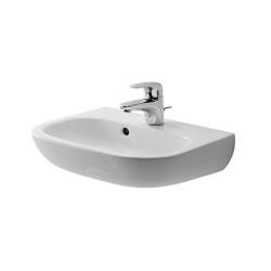 Duravit D-Code - Lave-mains 450x340 mm, avec un trou pour robinet, blanc alpin 07054500002