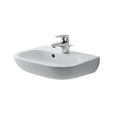Duravit D-Code - Lave-mains 450x340 mm, avec un trou pour robinet, blanc alpin 07054500002