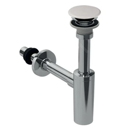 Geberit ONE - Siphon de desing avec vidage, chrome / blanc 151.019.01.1