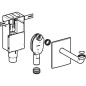 Geberit Accessoires - Kit de siphon à encastrer pour lavabo, sortie horizontale, chrome brillant 151.120.21.1