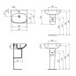 Ideal Standard i.Life A - Lavabo 550x440 mm, avec trop-plein, trou pour robinetterie, blanc T470601 Ideal Standard i.Life A - Lavabo 550x440 mm, avec trop-plein, trou pour robinetterie, blanc T470601