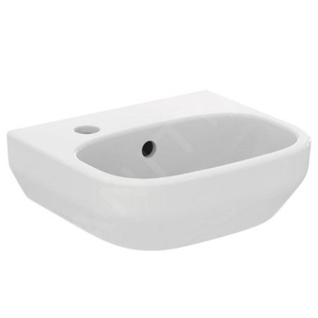 Ideal Standard i.Life A - Lave-mains 350x300 mm, avec trop-plein, trou pour robinetterie à gauche, blanc T470901