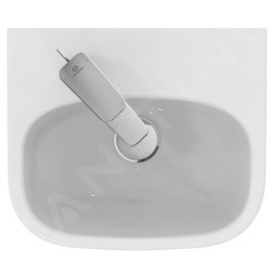 Ideal Standard i.Life A - Lave-mains 350x300 mm, avec trop-plein, trou pour robinetterie à gauche, blanc T470901