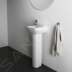 Ideal Standard i.Life A - Lave-mains 350x300 mm, avec trop-plein, trou pour robinetterie à gauche, blanc T470901