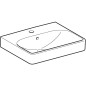 Geberit Smyle Square - lavebo 500x410 mm, avec trop-plein, trou pour robinetterie, blanc 500.256.01.1