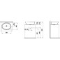 Laufen Pro - Lavabo, 520x390 mm, sans trou pour robinetterie, blanc H8129640001091 Laufen Pro - Lavabo, 520x390 mm, sans trou pour robinetterie, blanc H8129640001091