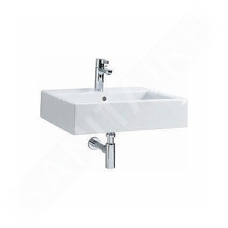 Kolo Twins - Lavabo, 600x460 mm, 1 trou pour robinetterie, blanc L51160000
