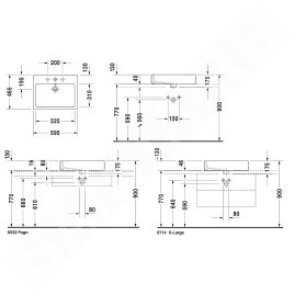 Duravit Vero - Vasque à poser, 595x465 mm, avec un trou pour robinetterie, blanc alpin 0452600000