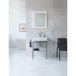 Duravit DuraSquare - Lavabo 500x470 mm, avec un trou pour robinet, DuraCeram, avec WonderGliss, blanc alpin 23535000411