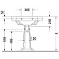 Duravit 1930 - Colonne, 296 x 280 mm, blanc , avec WonderGliss 08579000001