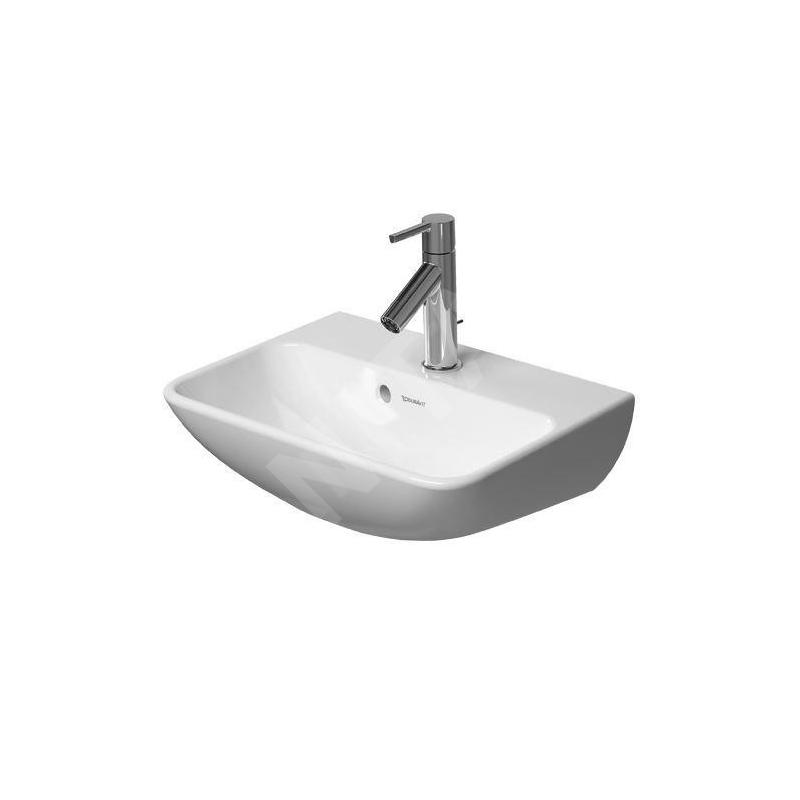 Duravit ME by Starck - Lave-mains 450x320 mm, avec 1 trou et trop-plein, avec WonderGliss, blanc 07194500001