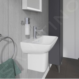 Duravit ME by Starck - Lave-mains 450x320 mm, avec 1 trou et trop-plein, avec WonderGliss, blanc 07194500001