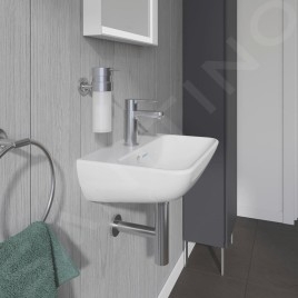 Duravit ME by Starck - Lave-mains 450x320 mm, avec 1 trou et trop-plein, avec WonderGliss, blanc 07194500001