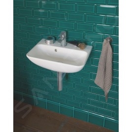 Duravit ME by Starck - Lave-mains 450x320 mm, avec 1 trou et trop-plein, avec WonderGliss, blanc 07194500001