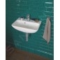 Duravit ME by Starck - Lave-mains 450x320 mm, avec 1 trou et trop-plein, avec WonderGliss, blanc 07194500001