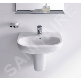 Duravit D-Code - Lavabo 600x460 mm, avec un trou pour robinet, blanc alpin 23106000002