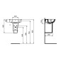 Ideal Standard Connect Air - Demi-colonne 340x260x170 mm, blanc E034501