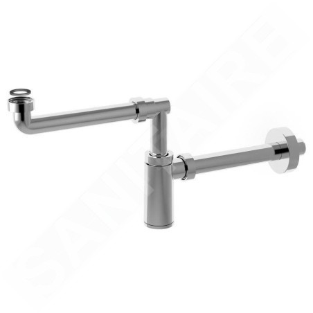 Sapho Bonomini King - Siphon d'évier gain de place, 1 1/4, bonde 32 mm, chrome 0595SP25K7