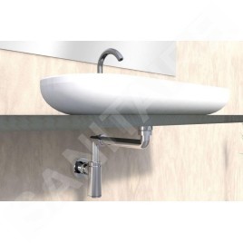 Sapho Bonomini King - Siphon d'évier gain de place, 1 1/4, bonde 32 mm, chrome 0595SP25K7