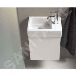 Duravit Vero Air - Lave-mains 380x250 mm, sans trop-plein, trou pour robinetterie à droite, WonderGliss, blanc 07243800001