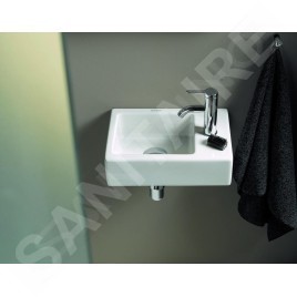 Duravit Vero Air - Lave-mains 380x250 mm, sans trop-plein, trou pour robinetterie à droite, WonderGliss, blanc 07243800001