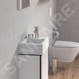 Duravit Vero Air - Lave-mains 380x250 mm, sans trop-plein, trou pour robinetterie à droite, WonderGliss, blanc 07243800001