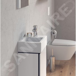 Duravit Vero Air - Lave-mains 380x250 mm, sans trop-plein, trou pour robinetterie à droite, WonderGliss, blanc 07243800001