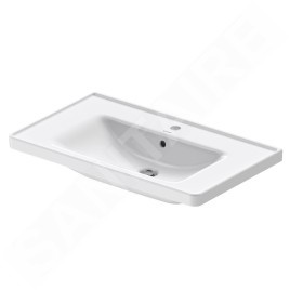Duravit D-Neo - Lavabo 800x480 mm, 1 trou pour robinetterie, blanc 2367800000