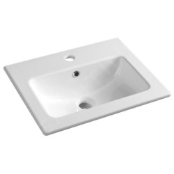 Sapho Lavabos - Lavabo 500x400 mm, avec trop-plein, trou pour robinet, blanc 44050