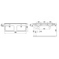 Jika Cubito - Double-lavabo 1300x485 mm, 2 trous pour robinet, blanc H8144200001041