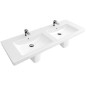 Villeroy & Boch Subway 2.0 - Meuble double vasque 1300x470 mm, avec trop-plein et trous pour la robinetterie, blanc 7175D001 Villeroy & Boch Subway 2.0 - Meuble double vasque 1300x470 mm, avec trop-plein et trous pour la robinetterie, blanc 7175D001