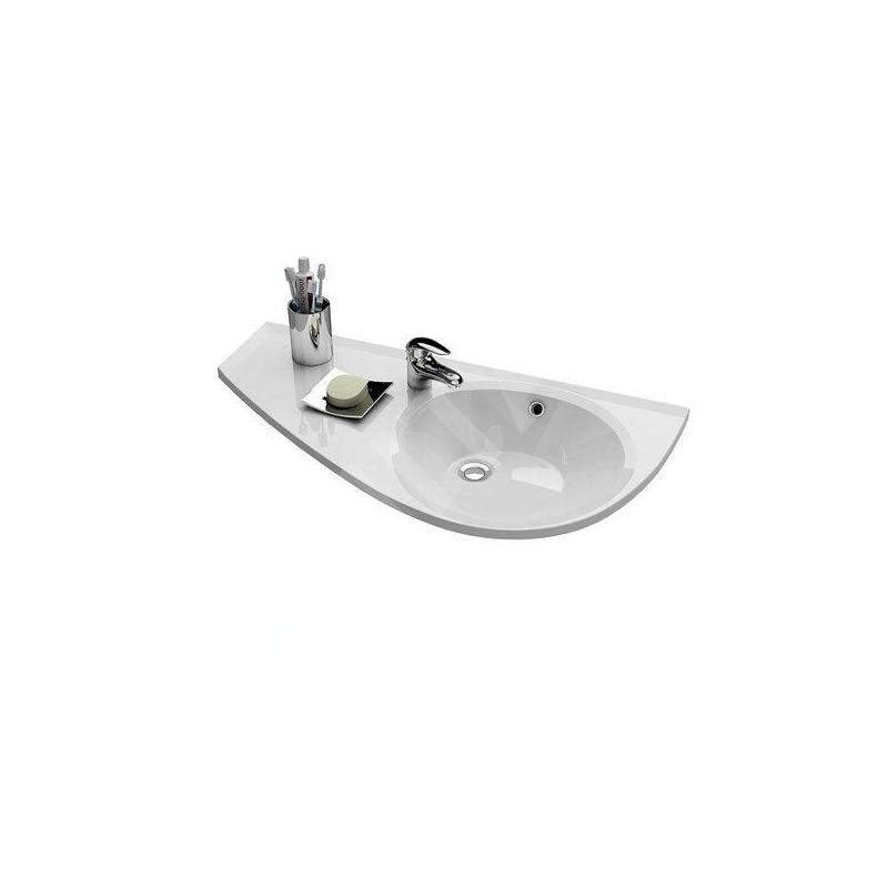 Ravak Avocado - Lavabo 850x450 mm, surface de desserte à gauche, blanc XJ1L1100000 Ravak Avocado - Lavabo 850x450 mm, surface de desserte à gauche, blanc XJ1L1100000