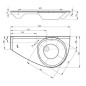 Ravak Avocado - Lavabo 850x450 mm, surface de desserte à gauche, blanc XJ1L1100000 Ravak Avocado - Lavabo 850x450 mm, surface de desserte à gauche, blanc XJ1L1100000