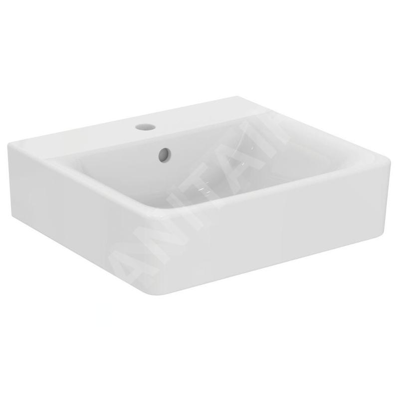 Ideal Standard Connect - Lavabo Cube , 500x460x175 mm, un trou pour mitigeur, blanc E713801 Ideal Standard Connect - Lavabo Cube , 500x460x175 mm, un trou pour mitigeur, blanc E713801