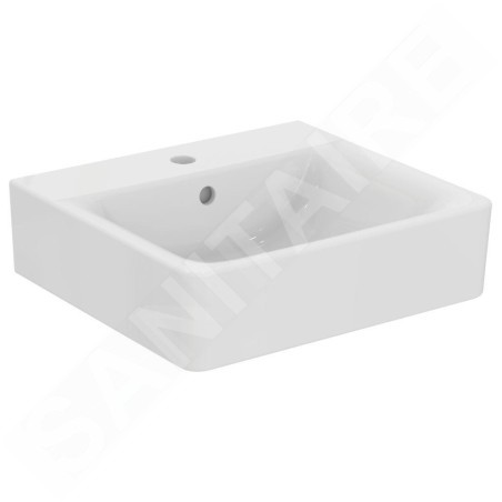 Ideal Standard Connect - Lavabo Cube , 500x460x175 mm, un trou pour mitigeur, blanc E713801
