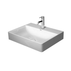 Duravit DuraSquare - Meuble-lavabo 600x470 mm, avec un trou pour robinet, DuraCeram, blanc alpin 2353600071