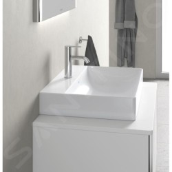 Duravit DuraSquare - Meuble-lavabo 600x470 mm, avec un trou pour robinet, DuraCeram, blanc alpin 2353600071