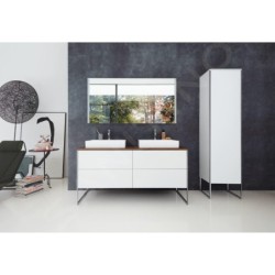 Duravit DuraSquare - Meuble-lavabo 600x470 mm, avec un trou pour robinet, DuraCeram, blanc alpin 2353600071