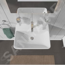 Duravit ME by Starck - Lavabo 600x460 mm, avec un trou pour robinet, blanc alpin 2335600000