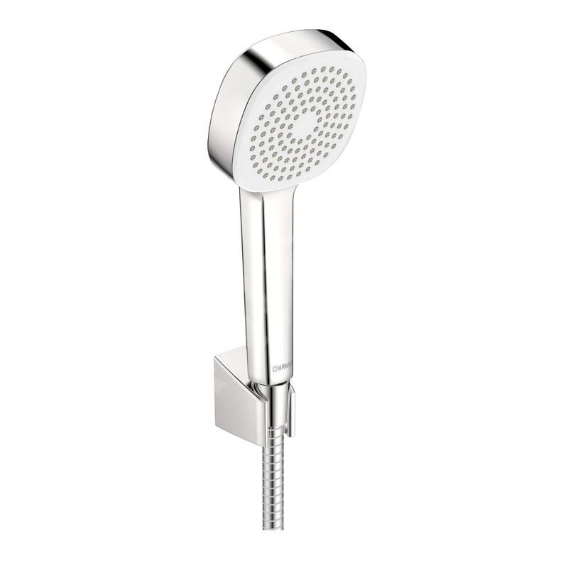 Hansa Basicjet - Set de pommeau de douche, 1 jet,  support et flexible, chrome 44600113