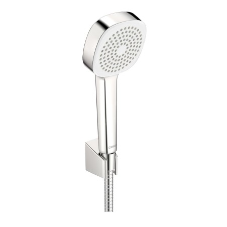 Hansa Basicjet - Set de pommeau de douche, 1 jet,  support et flexible, chrome 44600113