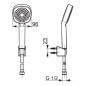 Hansa Basicjet - Set de pommeau de douche, 1 jet,  support et flexible, chrome 44600113