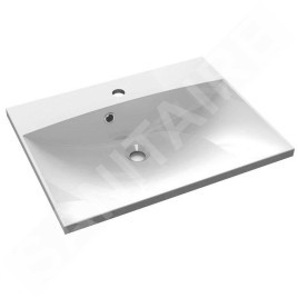 Sapho Maria - Lavabo 600x460 mm, marbre coulé, blanc MA060