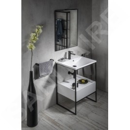 Sapho Maria - Lavabo 600x460 mm, marbre coulé, blanc MA060